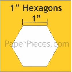 Paper Pieces - 1 inch Hexagons - Pack of 100