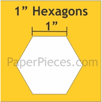 Paper Pieces - 1 inch Hexagons - Pack of 100