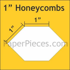 Paper Pieces - 1 inch Honeycombs - Pack of 100
