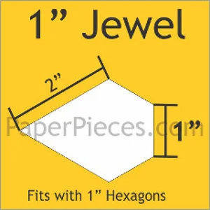 Paper Pieces - 1 inch Jewels - Pack of 75