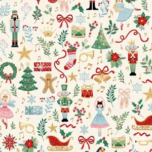 Makower - The Nutcracker - Fairytale - Cream