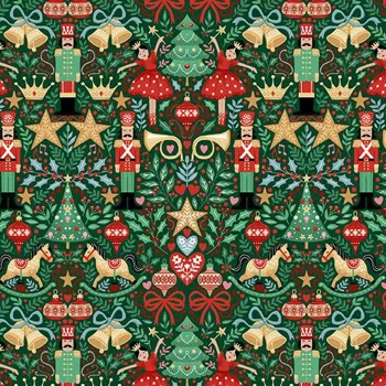Makower - The Nutcracker - Sugar Plum - Green