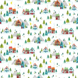 REMNANT - Makower - Santa Express - Scenic - White - 67cm