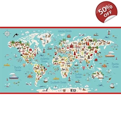 Makower - Around the World - World Map Panel