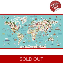 Makower - Around the World - World Map Panel