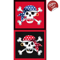 Makower - Pirates - Skull and Crossbones Panel