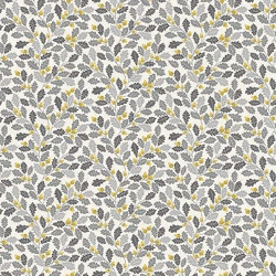 Makower - Heather and Sage - Oak Leaf - Grey