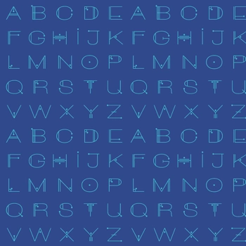 Giucy Giuce - Scrawl - Deco  Letters - Electric Blue