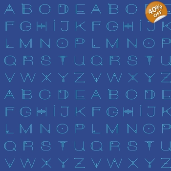 Giucy Giuce - Scrawl - Deco  Letters - Electric Blue