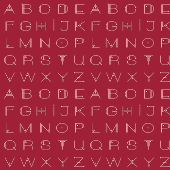 Giucy Giuce - Scrawl - Deco  Letters - Crimson