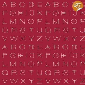 Giucy Giuce - Scrawl - Deco  Letters - Crimson