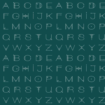 Giucy Giuce - Scrawl - Deco  Letters - Teal