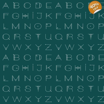 Giucy Giuce - Scrawl - Deco  Letters - Teal