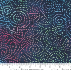 Bossa Nova Batiks by Moda - Dotted Pattern - Space Blue