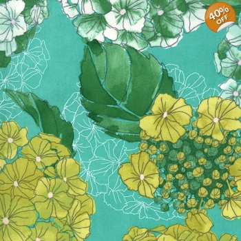 Moda - Robin Pickens - Cottage Bleu - Hydrangea - Horizon