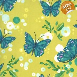 Moda - Robin Pickens - Cottage Bleu - Butterflies - Sunlit