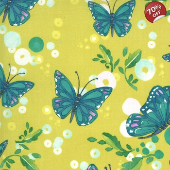 Moda - Robin Pickens - Cottage Bleu - Butterflies - Sunlit