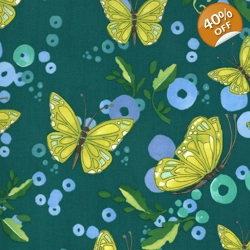 Moda - Robin Pickens - Cottage Bleu - Butterflies - Pond