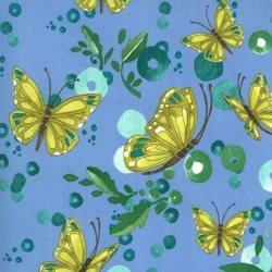 Moda - Robin Pickens - Cottage Bleu - Butterflies - Sky