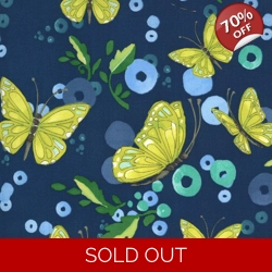 REMNANT - Robin Pickens - Cottage Bleu - Butterflies - Midnight - 80cm