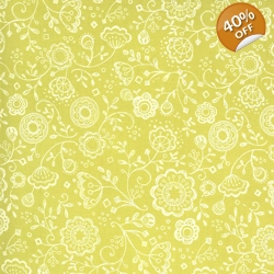 Moda - Robin Pickens - Cottage Bleu - Floral - Sunlit - Cream