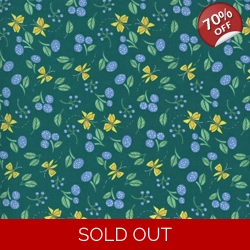 REMNANT - Moda - Robin Pickens - Cottage Bleu - Ditsy - Pond - 85cm