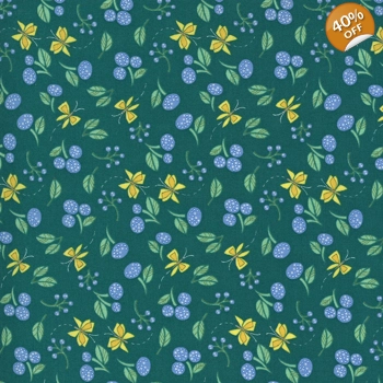 Moda - Robin Pickens - Cottage Bleu - Ditsy - Pond