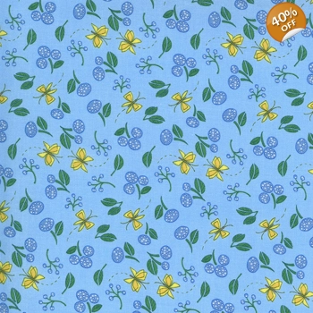 Moda - Robin Pickens - Cottage Bleu - Ditsy - Mist