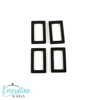 Emmaline 1 inch 25mm Flat Rectangular Ring - Pack of 4
