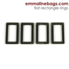Emmaline 1 inch 25mm Flat Rectangular Ring - Pack of 4