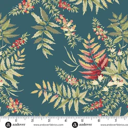 Laundry Basket Quilts - Blue Willow - Fern - Velvet