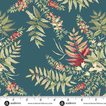 Laundry Basket Quilts - Blue Willow - Fern - Velvet