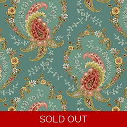 Laundry Basket Quilts - Blue Willow - Paisley - Teal