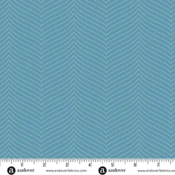 Laundry Basket Quilts - Blue Willow - Herringbone - Morning