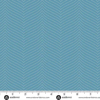 Laundry Basket Quilts - Blue Willow - Herringbone - Morning
