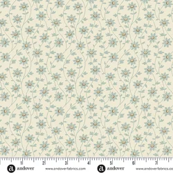 Laundry Basket Quilts - Blue Willow - Slash Vine - Vanilla