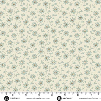 Laundry Basket Quilts - Blue Willow - Slash Vine - Vanilla
