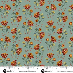 Laundry Basket Quilts - Blue Willow - Wildflower - Seafoam