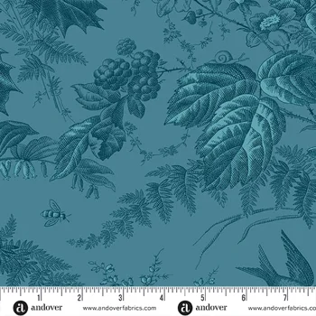 Laundry Basket Quilts - Blue Willow - Vermont - Teal