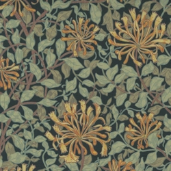 Barbara Brackman - Best of Morris - Honeysuckle - Black