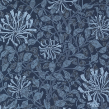 Barbara Brackman - Best of Morris - Honeysuckle - Indigo