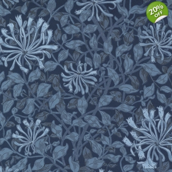 Barbara Brackman - Best of Morris - Honeysuckle - Indigo