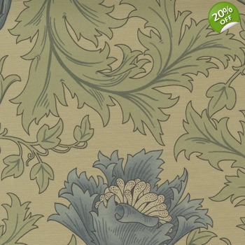 Barbara Brackman - Best of Morris - Anemone - Sage Green