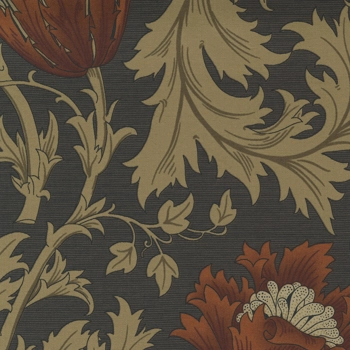 Barbara Brackman - Best of Morris - Anemone - Black