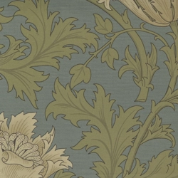 Barbara Brackman - Best of Morris - Anemone - Light Blue