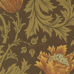 Barbara Brackman - Best of Morris - Anemone - Brown