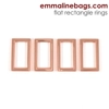 Emmaline 1 inch 25mm Flat Rectangular Ring - Pack of 4