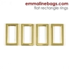Emmaline 1 inch 25mm Flat Rectangular Ring - Pack of 4