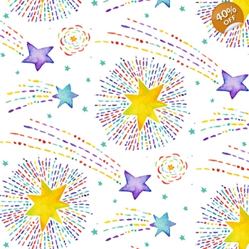 Debi Hron - Stay Wild Moon Child - Shooting Stars - White