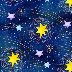 Debi Hron - Stay Wild Moon Child - Shooting Stars - Navy